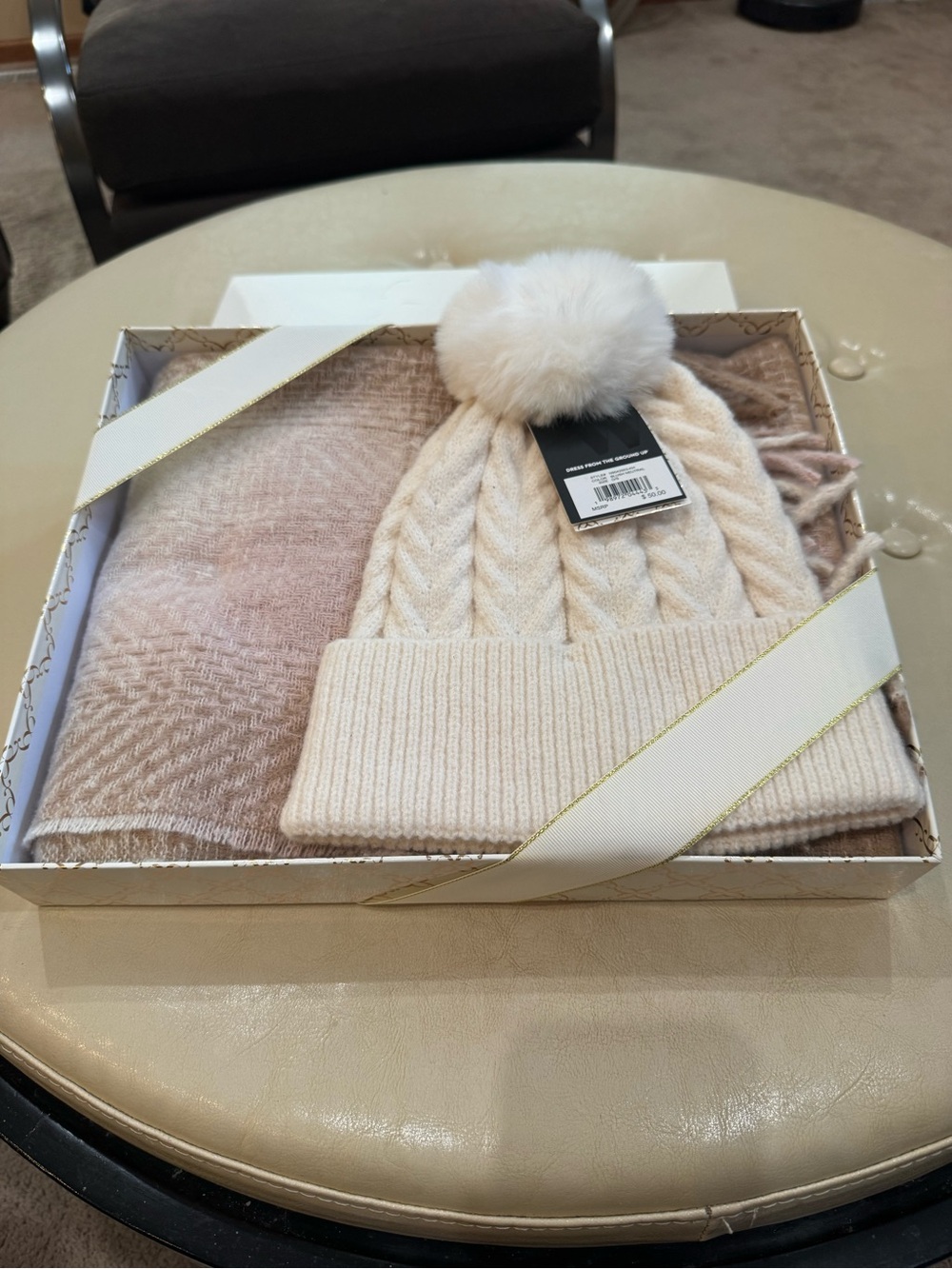 Nine West Scarf and Beanie Set